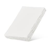 Paquete De 20 Papeles De Acuarela Blancos Hechos A Mano Con Borde Deshilachado, Papel Acuarela Texturizado 300 GSM 6 X 4 Pulgadas Para Escribir Invitaciones, Manualidades (Blanco)
