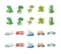 Paquete de 20 Pegatinas Sensibles al Calor para Entrenamiento de Baño y Orinar de Niños