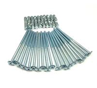 Paquete de 20 pernos de conector de junta M6 x 100 mm y tuercas de barril de 25 mm, juego de pernos de conexión para muebles para paquete plano, IKEA, cama de cuna