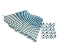 Paquete de 20 pernos de conector de junta M6 x 100 mm y tuercas de tapa de extremo de 12 mm, juego de pernos de conexión de muebles para paquete plano, IKEA, cama de cuna