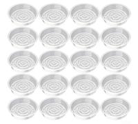 Paquete de 20 platillos de plástico transparente para macetas, bandejas impermeables para uso en interiores y exteriores, juego de recogedor de goteo antideslizante para decoración del hogar y jardín