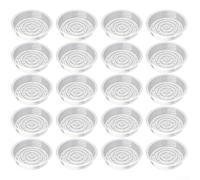 Paquete de 20 platillos de plástico transparente para macetas, impermeables, antideslizantes, para interiores y exteriores, reemplazo de drenaje de jardín (8 pulgadas, 20 cm)