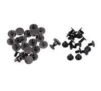 Paquete de 20 Remaches de Cabeza Plana de Latón Tornillos para Manualidades de Cuero Negro Remaches de Uñas para Correa de Cinturón y Decoración de Zapatos (5 mm)