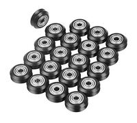 Paquete de 20 Ruedas con Ranura En V, Diámetro Interior 5 Mm, Accesorios para Polea Y Rodamiento de Guía, Ideal para Máquina de Impresora 3D Y Cnc, Rodillos Lisos Estables Y Duraderos