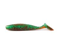 Paquete de 20 señuelos Blandos de TPE for atraer Peces, con diseño Realista de Cola en T roscada y antimalezas for la Pesca de lubina y pez Luna.(Groen,5.5cm 20pcs)
