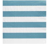 Paquete de 20 servilletas de papel con diseño de rayas Cabana de 16,5 x 16,5 cm