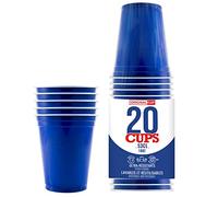 Paquete de 20 tazas azules originales oficiales | Copas Americanas Azules 53 eer Pong | Vasos de plástico reutilizables | Lavado a mano ya máquina | OriginalCup®
