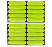 Paquete de 20 tiras adhesivas reflectantes con resistencia al polvo y al agua para uso en exteriores y mejora de la seguridad (verde)