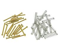 Paquete de 20 tornillos de altura para pastilla humbucker con resortes de rosca americana de la marca KAISH; para pastillas humbucker de guitarra con rosca americana, dorados