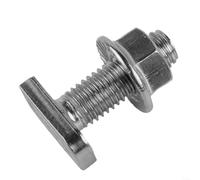 Paquete de 20 tornillos de cabeza de martillo M8 y tuercas de brida de acero inoxidable 304 DIN 6923 para riel tipo 28/15 y aplicaciones de fijación mecánica (M8 x 20)