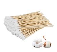 Paquete de 200 bastoncillos de algodón largos, hisopos de algodón de 15 cm con cabeza grande, hisopos largos para el maquillaje, limpieza, cejas, belleza, uñas