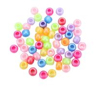 Paquete de 200 cuentas acrílicas redondas para el pelo para niños y niñas, trenzas coloridas que brillan en la oscuridad, accesorios para mujeres y niñas