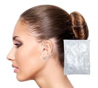 Paquete de 200 fundas transparentes para ducha, desechables e impermeables, protectores de plástico para teñir el cabello, baño, spa, lavado, hotel, hogar (paquete de 200)