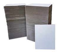Paquete de 200 hojas de cartón corrugado de 3.5 x 4.5 pulgadas, insertos de cartón corrugado blanco de alta calidad, planos a granel para protectores de tarjetas deportivas, carpetas de tarjetas