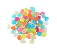 Paquete de 200 Piedras de Colores para Acuario Que Brillan en la Oscuridad - Grava de Jardín, Decorativas para Exteriores y Peceras