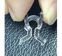 Paquete de 200 pinzas redondas transparentes for muestras de laboratorio (clips de fijación de nailon y acero inoxidable)(Lake blue triangle clip)