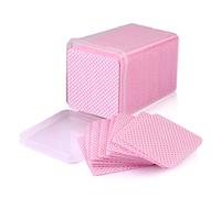 Paquete De 200 Toallitas Quitaesmalte Uñas Blancas Y Rosas Algodón Artísticas Pelusa Algodón Para Uñas Almohadillas Pelusas Párpados
