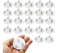 Paquete de 22 fundas de enchufe del Reino Unido, color blanco, para el hogar, para bebés, a prueba de niños, protectores de enchufe para evitar descargas eléctricas