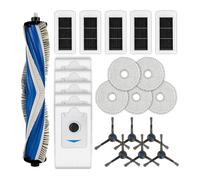 Paquete de 22 piezas de repuesto X5 Omni compatibles con ECOVACS DEEBOT X5 Omni/X5 Pro Omni Robot aspiradora, 1 cepillo de rodillo, 6 cepillos laterales, 5 bolsas de polvo, 5 filtros HEPA, 5