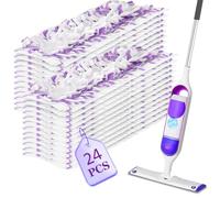 Paquete de 24 almohadillas desechables compatibles con Swiffer Power Mop, 14 capas extra gruesas para limpieza de suelos multisuperficie, uso en húmedo y seco, absorción rápida, almohadillas de