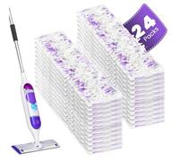 Paquete de 24 almohadillas desechables para fregona eléctrica con almohadillas de repuesto PowerMop multisuperficie