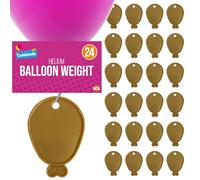 Paquete de 24 pesas de globo de helio | Pesas de plástico dorado para globos | Peso de globo de helio | Peso de globo dorado | Pesas de globo | Pesas de globo | Accesorios para fiestas