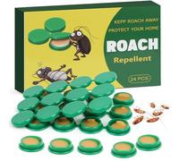 Paquete de 24 repelentes de cucarachas para el hogar, repelente natural de cucarachas para mantener a las cucarachas alejadas, potente cebo para cucarachas, disuasorio de cucarachas para interiores y