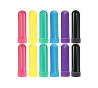 Paquete de 24 tubos de inhalador nasal de plástico para inhaladores de aceite esencial inhalador nasal rellenable con mechas (6 colores)