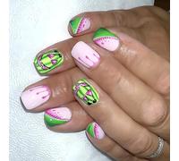 Paquete de 24 uñas postizas a la moda de Halloween brillantes con diseño temático navideño, estilos dulces y vanguardistas de Halloween a presión