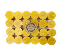 Paquete de 24 velas votivas de cera de abeja - Cera de abeja 100 % pura y natural con aroma a miel suave - Duraci n de 15 horas - Alternative Ima