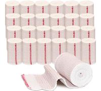 Paquete de 24 vendas elásticas de compresión con cierre de velcro en ambos extremos, vendaje autoadhesivo para deportes, médicos y recuperación de lesiones, 3 pulgadas