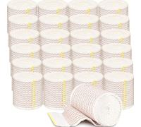 Paquete de 24 vendas elásticas de compresión con cierre de velcro en ambos extremos, vendas autoadhesivas para deportes, médicos y recuperación de lesiones, 2 pulgadas