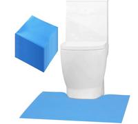 Paquete de 25 alfombrillas desechables mejoradas, protector de suelo de inodoro súper absorbente contra la orina, tapete desechable para orina, tapete de inodoro en forma de U para orina, protector de