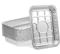 Paquete de 25 bandejas de goteo para Weber, accesorios de parrilla para Weber Spirit, Genesis, Traveler, serie Q, revestimientos de bandeja de grasa de papel de aluminio desechables, 8.5 x 6 pulgadas