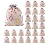 Paquete De 25 Bolsas De Lino Con Forma De Estrella, Bolsas De Embalaje De Regalo De Bricolaje, Embalaje Creativo Hecho A Mano, Bolsas De Almacenamiento Multiusos