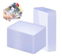 Paquete de 25 fundas estándar de carga superior para cartas, fundas protectoras para cartas, fundas para cartas coleccionables (77 x 101 mm) (transparentes)