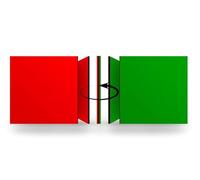 Paquete de 25 imanes de doble cara rojo/verde de 2 pulgadas cuadrados, indicador reversible de marcha/no ir, perfecto para gestión de inventario y flujo de trabajo