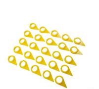 Paquete de 25 indicadores de tuerca de talón, protección mejorada del cubo de la rueda, con indicadores de tuerca de rueda amarilla de 19 mm, para camiones, coches, caravanas, remolques