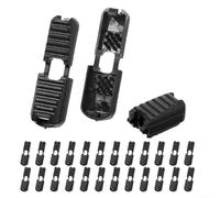 Paquete de 25 lengüetas de tracción para cordones de zapatos, ropa deportiva, cordones al aire libre y accesorios de cordón, se adapta a cuerdas de menos de 3 5 mm, material plástico con bloqueo