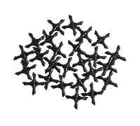 Paquete de 25 o 50 conectores de púas cruzadas de 4 mm de 4 vías para riego por goteo, accesorios de riego de jardín de polipropileno para tubos de 4 mm de diámetro interior de 7 mm de diámetro