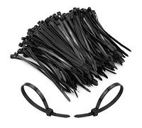Paquete de 250 bridas para cables, 150 mm x 5 mm, bridas de nailon con cierre automático, organizador de cabos para casa, oficina, garaje y taller, color negro