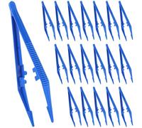 Paquete de 250 pinzas desechables de plástico con crestas de dedos, puntas dentadas y extremos cónicos de precisión para clases médicas, manualidades, laboratorios y ciencias