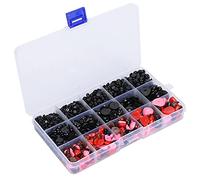Paquete de 2575 piezas de ojos y narices de plástico, kit de manualidades DIY con caja de almacenamiento, tamaños y formas variadas para la fabricación de muñecas, reparación de (2575 colores