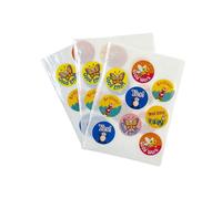 Paquete de 27 etiquetas autoadhesivas redondas de 24 mm con diseño de insectos motivacionales