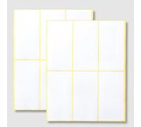 Paquete de 270 etiquetas adhesivas blancas, etiquetas de dirección autoadhesivas grandes, calcomanías de nombre brillantes de 100 x 50 mm, 4 x 2 calcomanías en blanco para impresión, oficina, cocina