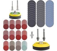 Paquete de 279 discos de lijado versátiles de 2/3 pulgadas para taladro, lijadora, herramientas giratorias con 2 placas de respaldo de vástago de 1/8 y 1/4 pulgadas, almohadillas de lijado incluyen