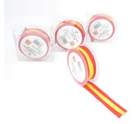 paquete de 3. 2 cm x 2 metros. 6 metros total. cinta bandera española rollo de tela para artes y manualidades. coser tela. Decoración de la bandera de España.