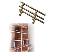 Paquete de 3/6/9 varillas decorativas de aleación de aluminio, tira de tubo redondo for mesa de estante de gabinete de vino, barra de soporte de estante de madera(Gold,70cm/6-pack)