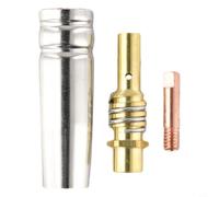 Paquete de 3 accesorios de soldadura 15AK MIG para Binzel: boquilla, punta de contacto y soporte, compatible con soldadoras MIG, diámetro interior seleccionable (0,6 - 1,2 mm) (1,2 mm)