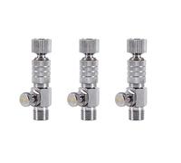 Paquete de 3 acopladores de desconexión rápida para aerógrafo, adaptador de manguera de aire de 1/8 pulgadas con válvula de control de ajuste para manguera de aerógrafo compresor de aire